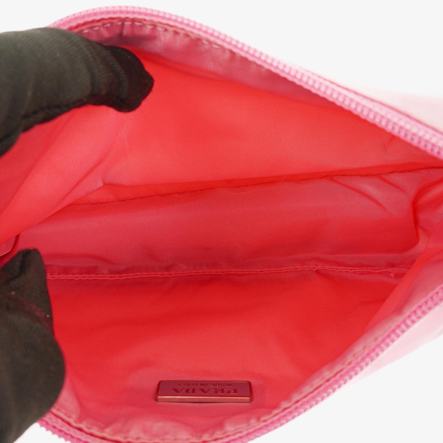 Prada Tessuto Mini Hobo-Tasche aus pinkem Nylon