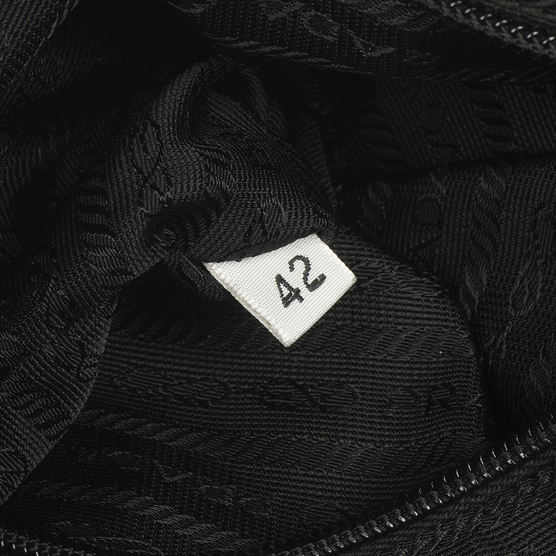 Prada Tessuto Nylon Mittlerer Rucksack Schwarz Mit Lederbesatz