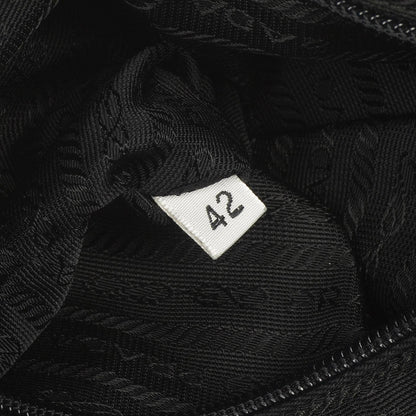 Prada Tessuto Nylon Mittlerer Rucksack Schwarz Mit Lederbesatz