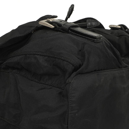 Prada Tessuto Vela Nero großer Rucksack aus schwarzem Nylon mit zwei Taschen