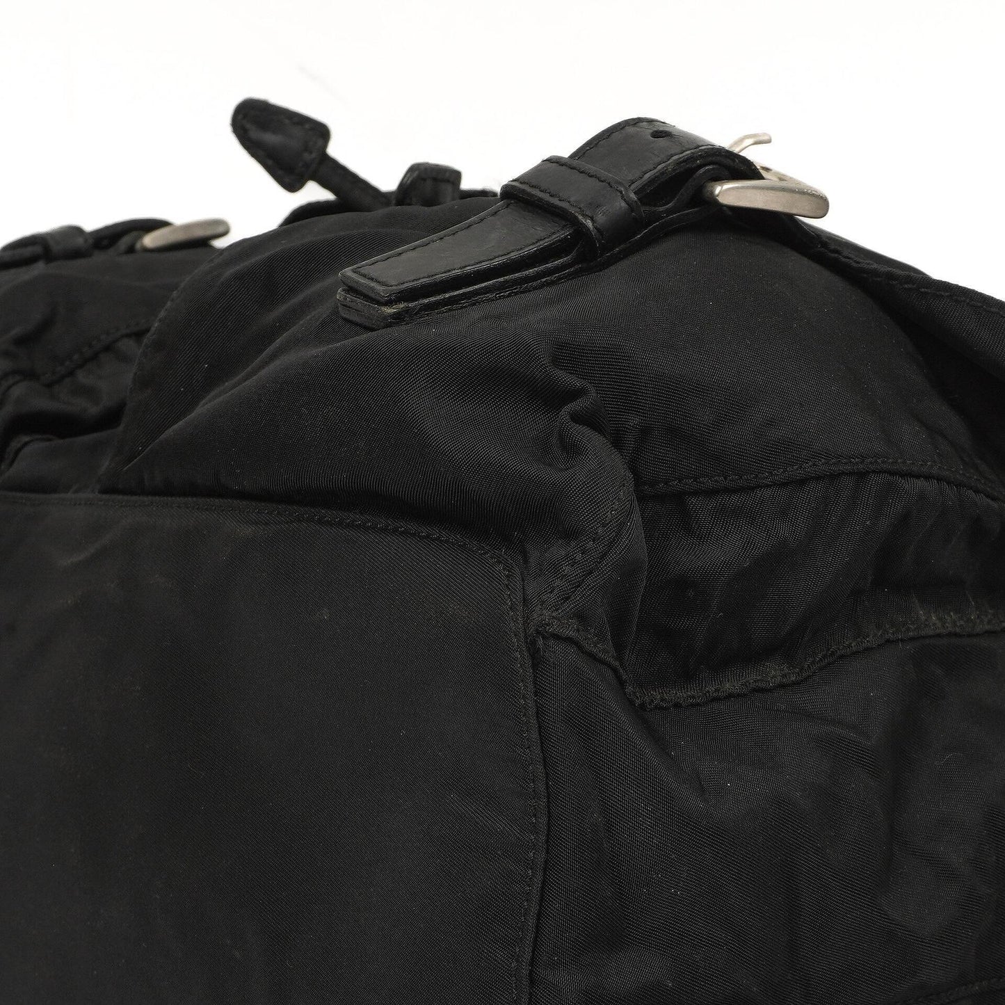 Prada Tessuto Vela Nero großer Rucksack aus schwarzem Nylon mit zwei Taschen