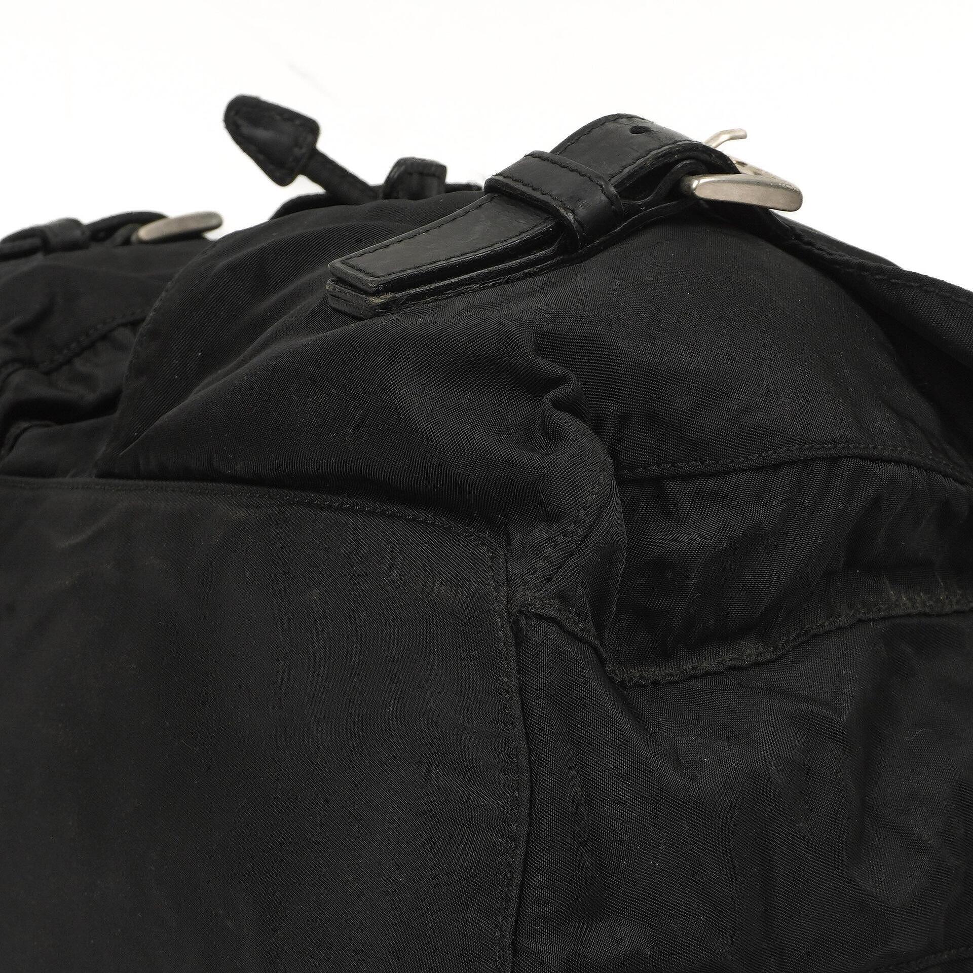 Prada Tessuto Vela Nero großer Rucksack aus schwarzem Nylon mit zwei Taschen