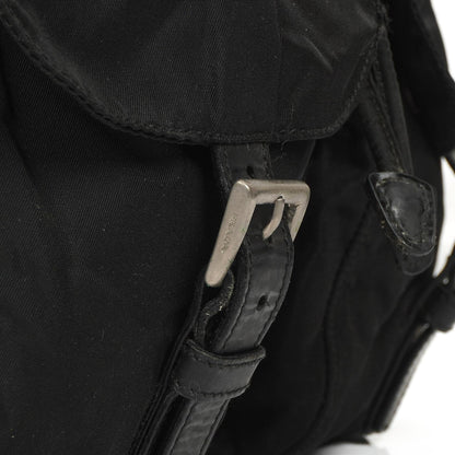 Prada Tessuto Vela Nero großer Rucksack aus schwarzem Nylon mit zwei Taschen