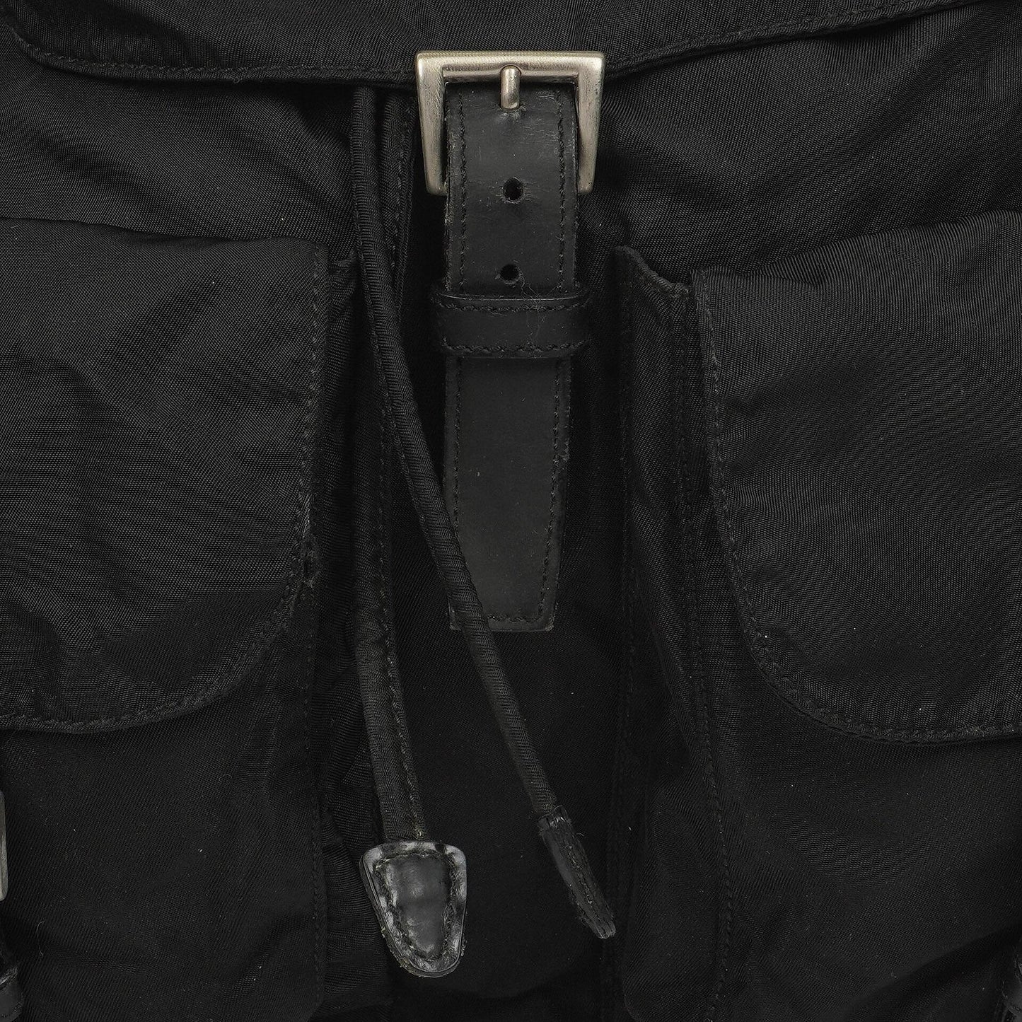 Prada Tessuto Vela Nero großer Rucksack aus schwarzem Nylon mit zwei Taschen