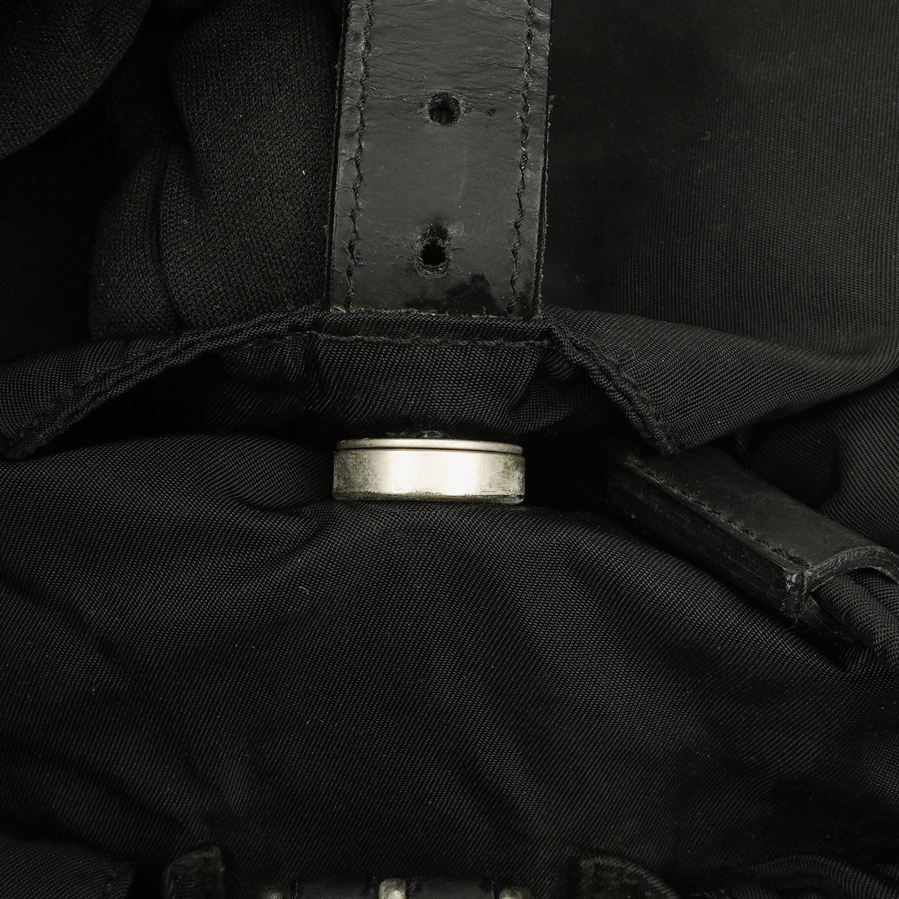 Prada Tessuto Vela Nero großer Rucksack aus schwarzem Nylon mit zwei Taschen