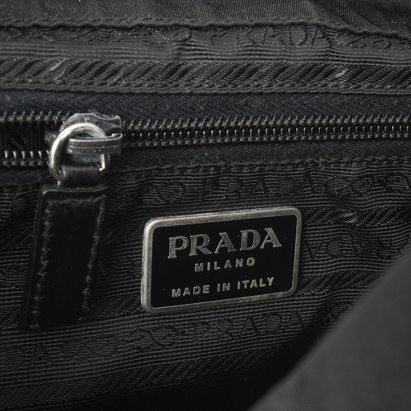 Prada Tessuto Vela Nero großer Rucksack aus schwarzem Nylon mit zwei Taschen