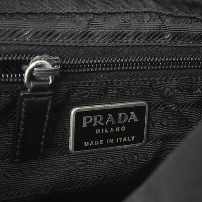 Prada Tessuto Vela Nero großer Rucksack aus schwarzem Nylon mit zwei Taschen