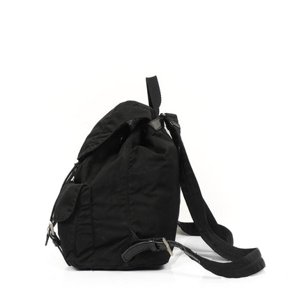 Prada Tessuto Vela Nero großer Rucksack aus schwarzem Nylon mit zwei Taschen