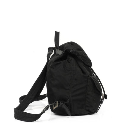 Prada Tessuto Vela Nero großer Rucksack aus schwarzem Nylon mit zwei Taschen