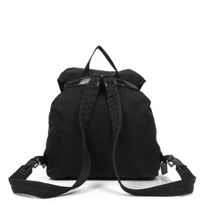 Prada Tessuto Vela Nero großer Rucksack aus schwarzem Nylon mit zwei Taschen