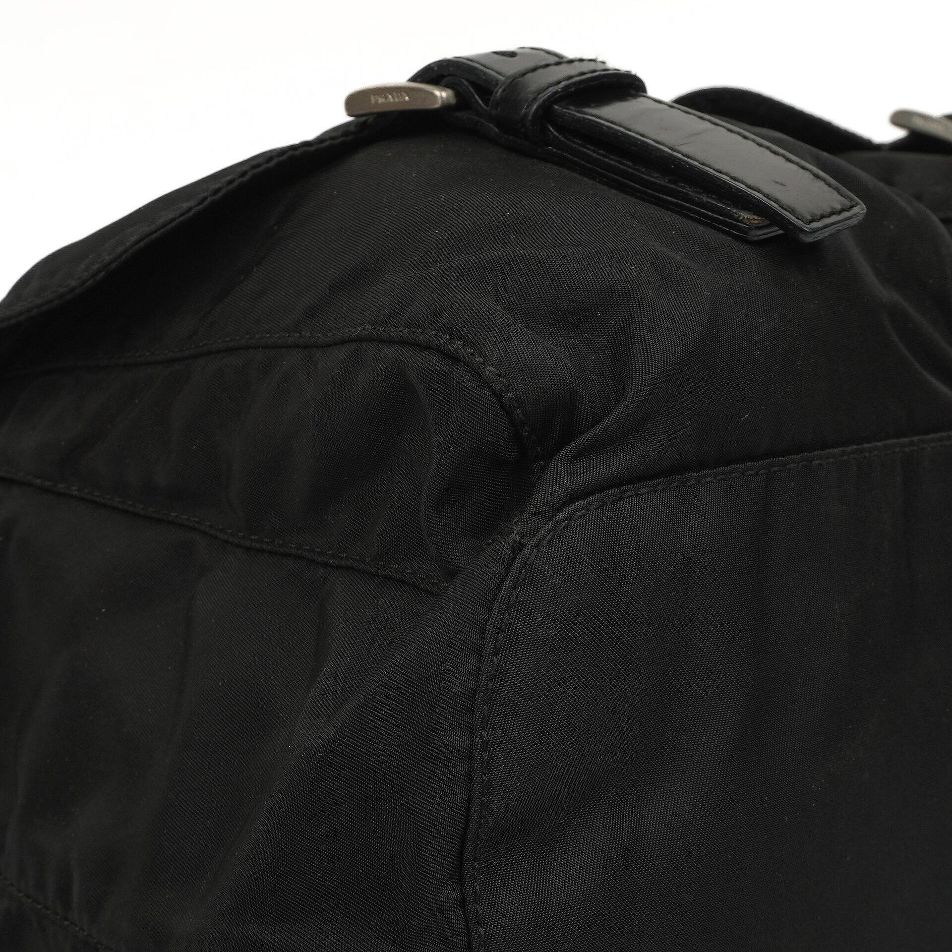 Prada Tessuto Vela Nero großer Rucksack aus schwarzem Nylon mit zwei Taschen