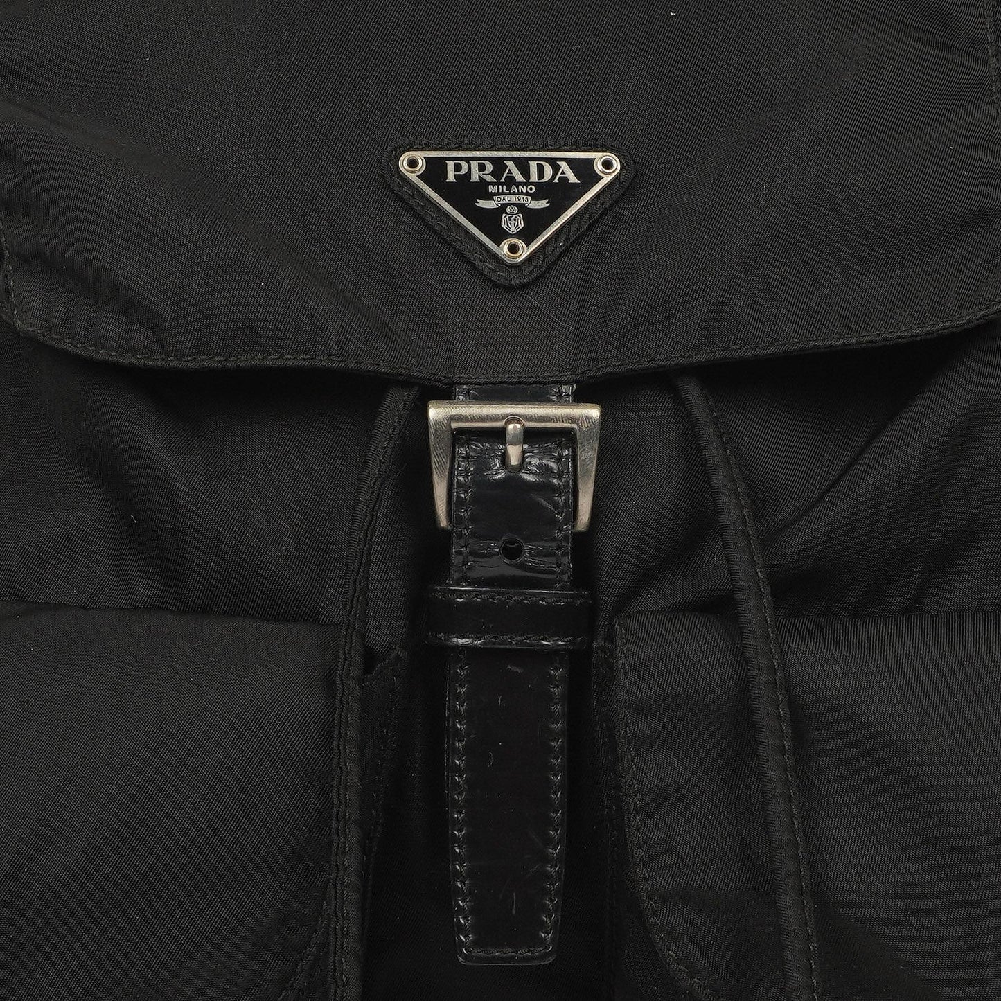 Prada Tessuto Vela Nero großer Rucksack aus schwarzem Nylon mit zwei Taschen