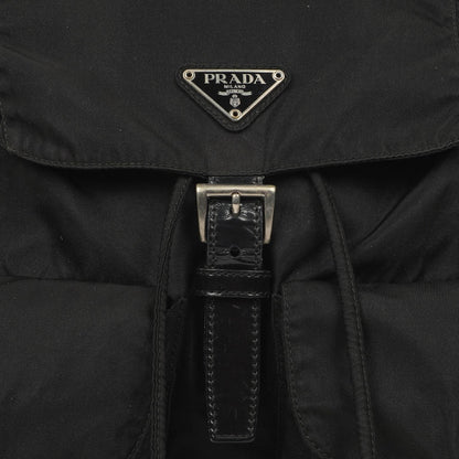 Prada Tessuto Vela Nero großer Rucksack aus schwarzem Nylon mit zwei Taschen