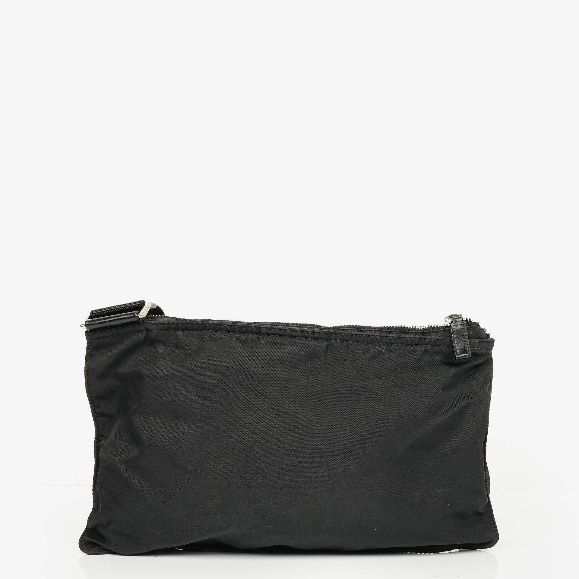Prada Vela Sport Schwarze Nylon Umhängetasche