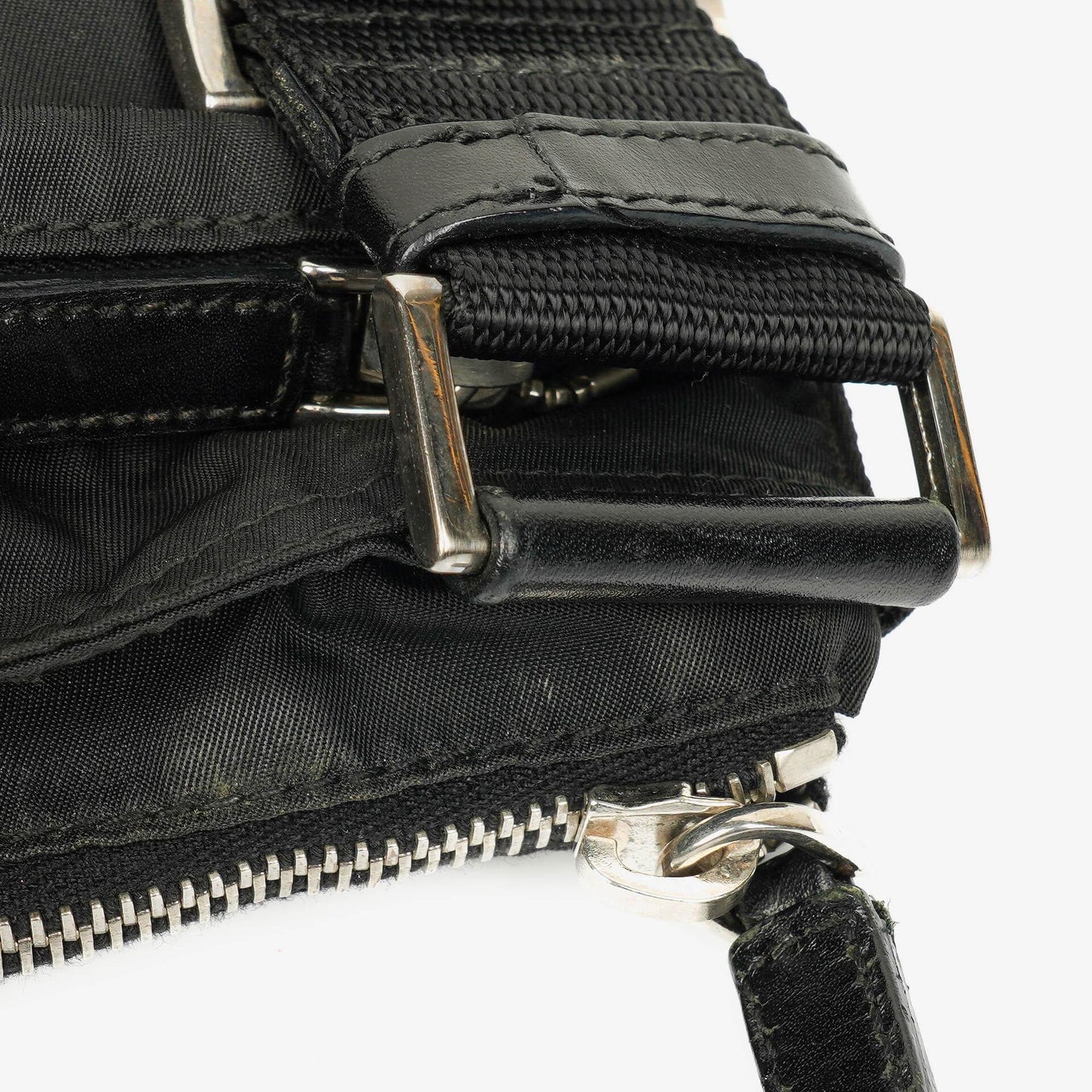 Prada Vela Sport Schwarze Nylon Umhängetasche