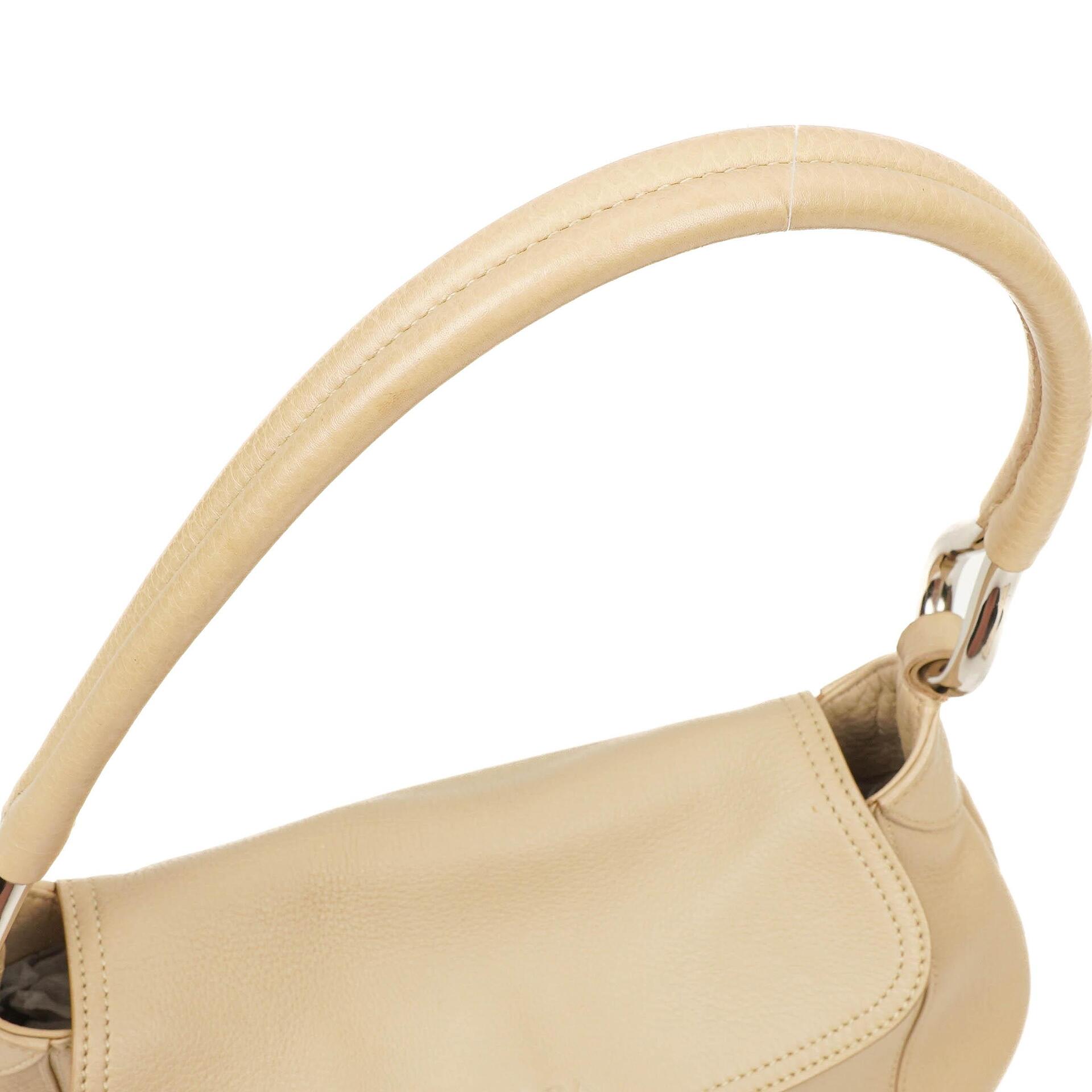 Prada Vitello Daino Schultertasche Beige
