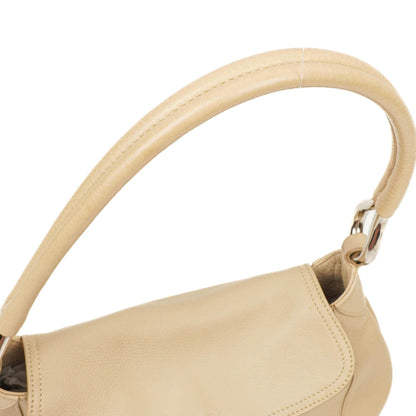 Prada Vitello Daino Schultertasche Beige