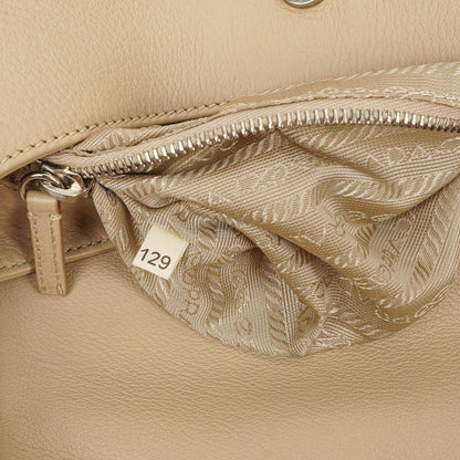 Prada Vitello Daino Schultertasche Beige
