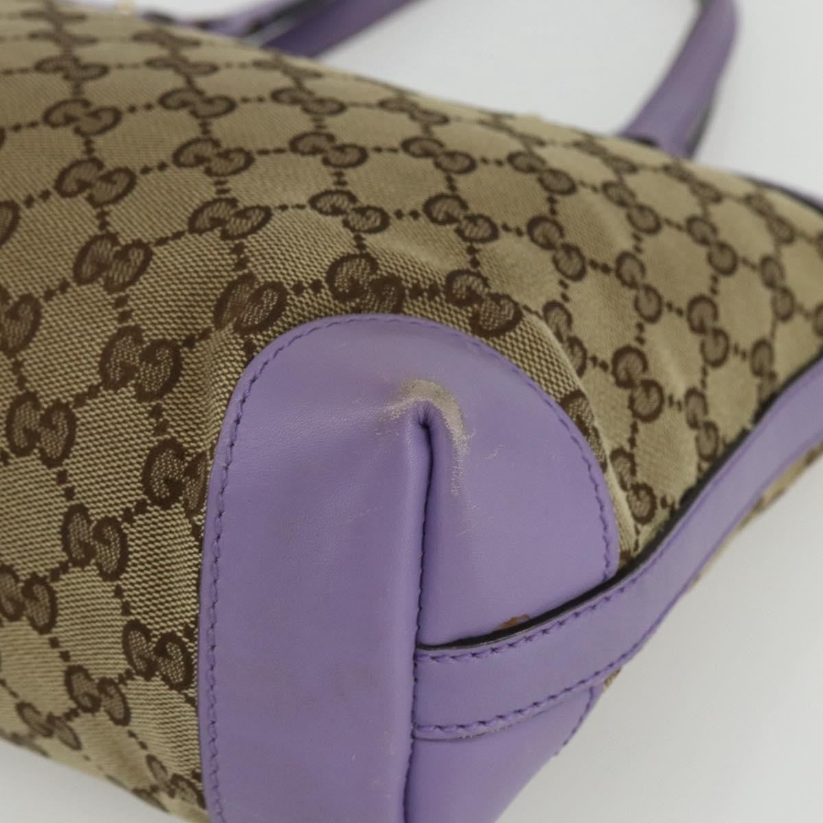 Gucci GUCCI GG Canvas Tote Bag Beige Gold 269878 Authentic ka541