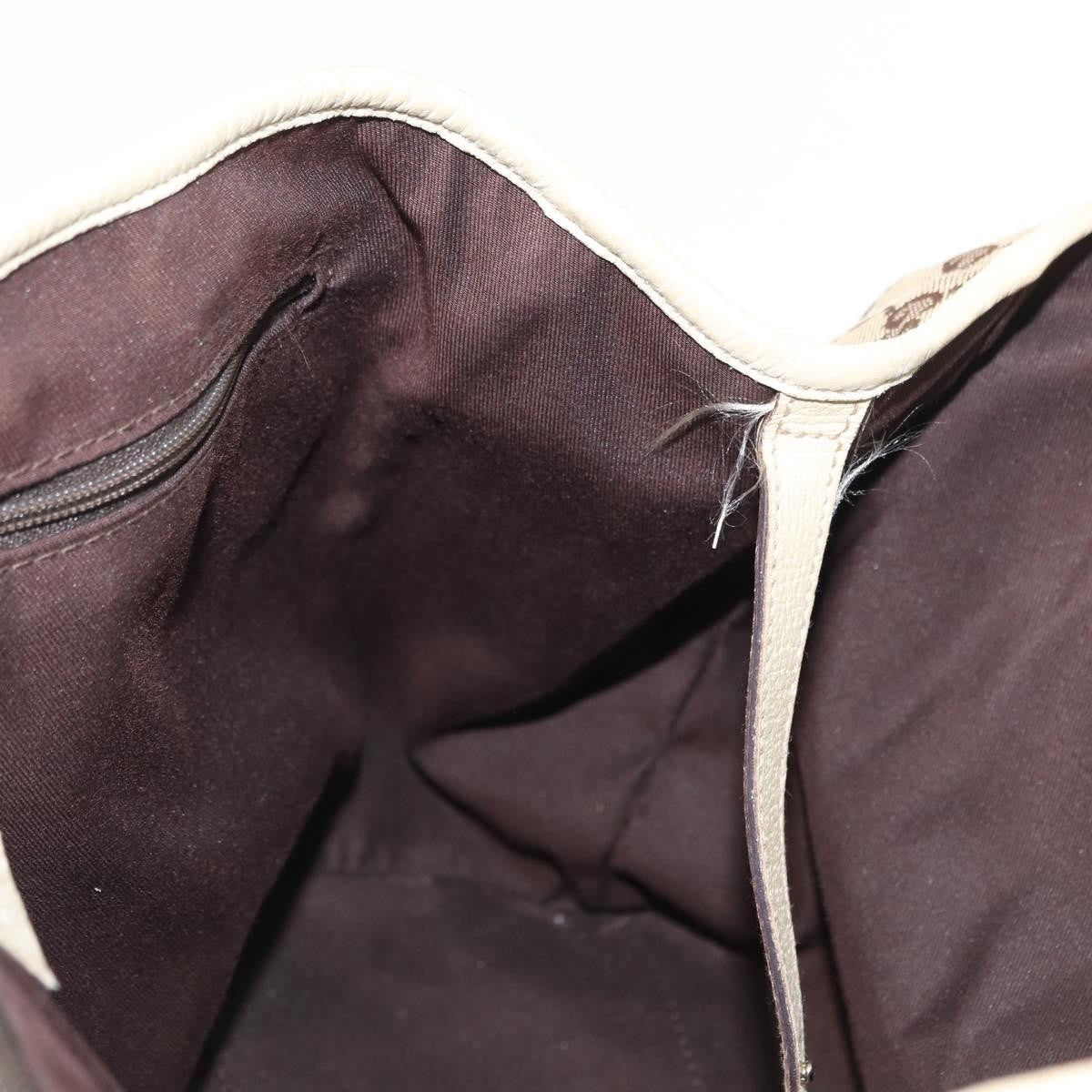 Gucci GUCCI GG Canvas Web Sherry Line Pretty Tote Bag Beige Gold 163805 Authentic ka637