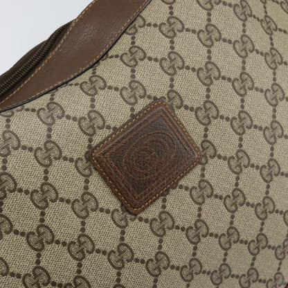 Gucci GUCCI GG Supreme Shoulder Bag PVC Beige Gold Authentic ep12173