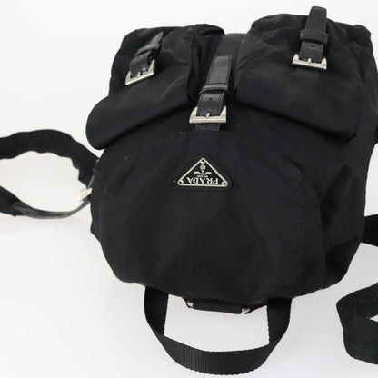 Prada PRADA Backpack Nylon Black Silver Authentic ka1167 Bag
