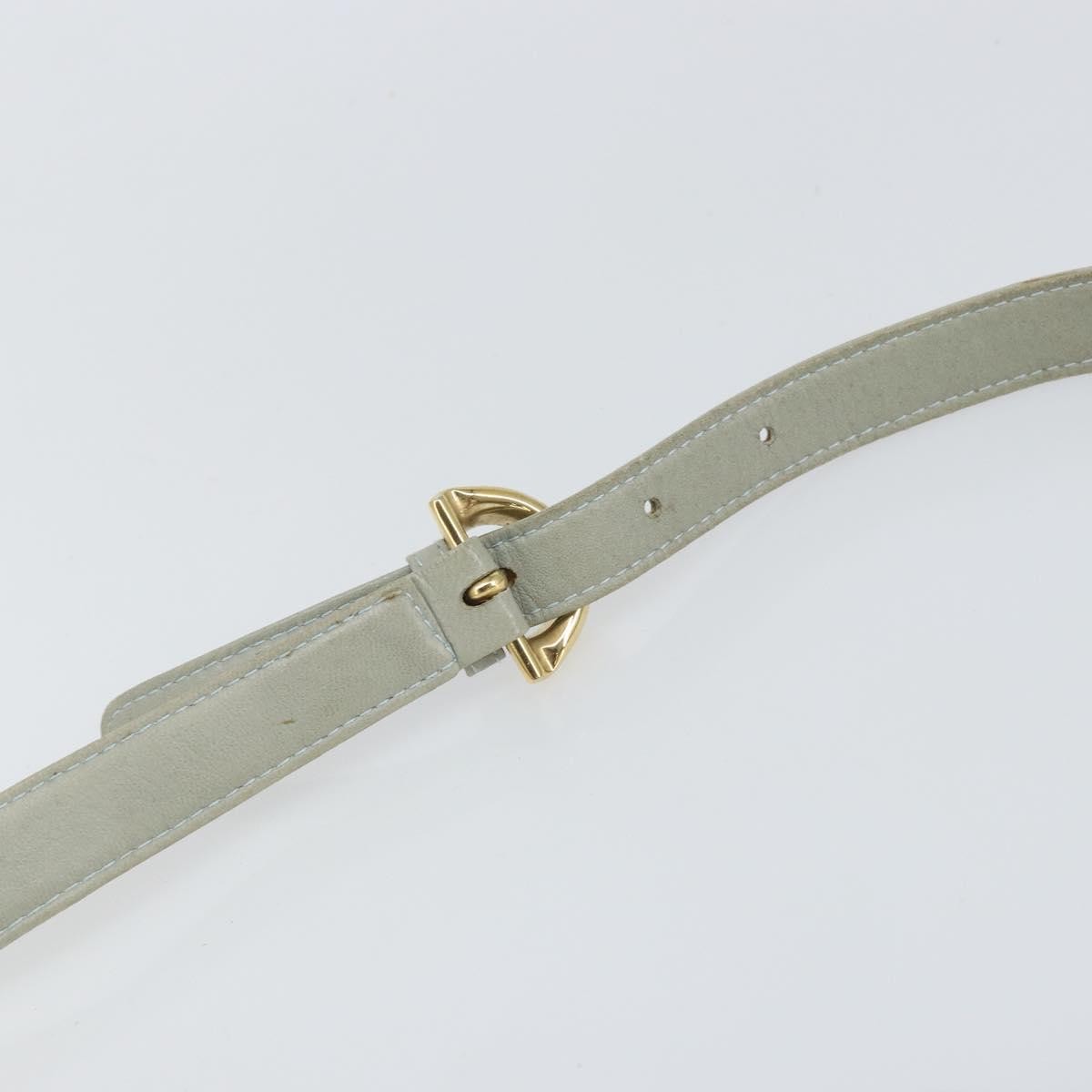 Loewe LOEWE Anagram Shoulder Bag Leather Gray Gold Authentic 166708