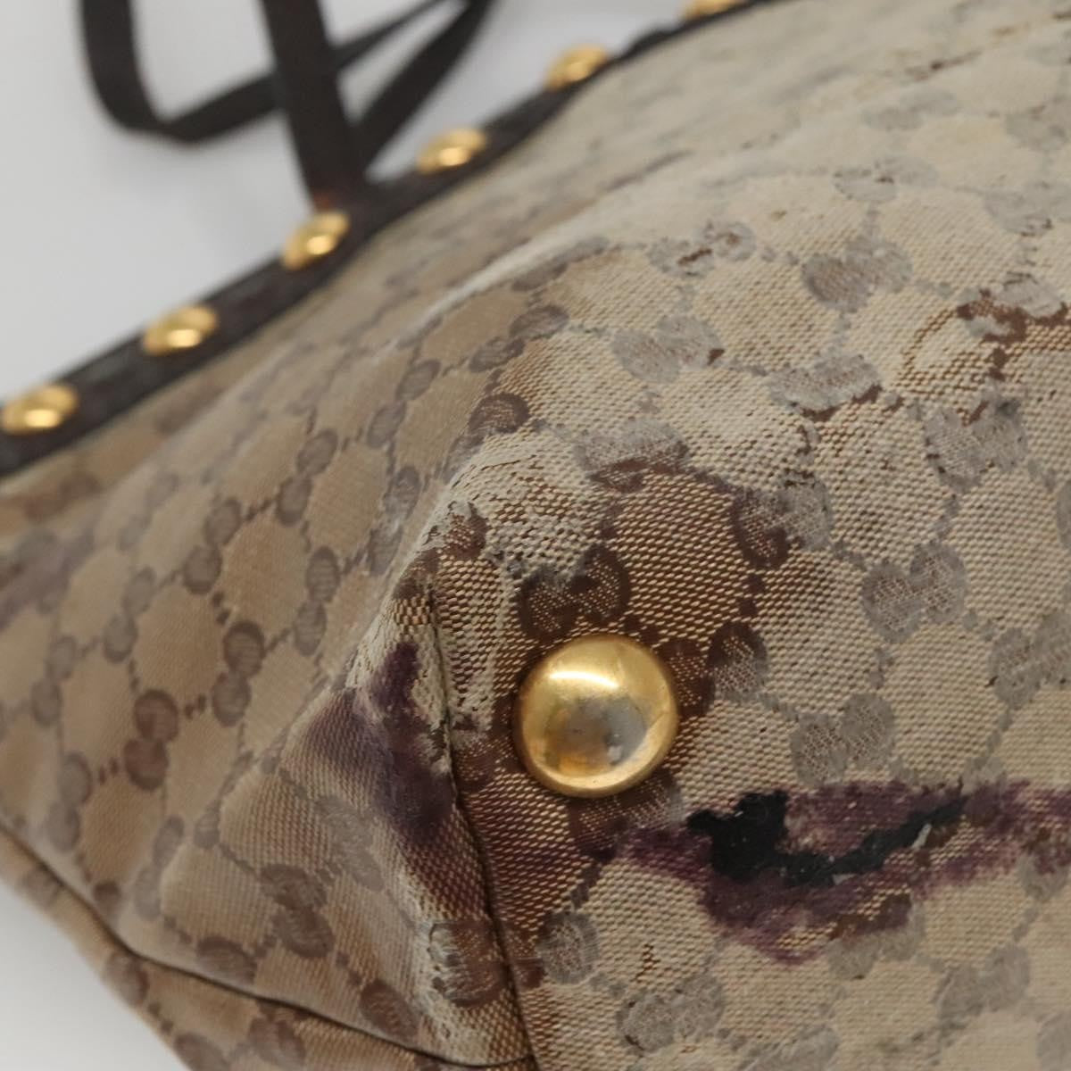 Gucci GUCCI GG Crystal Tote Bag Beige 207291 Authentic MX192