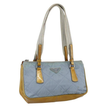 Prada PRADA Tote Bag Nylon Light Blue Silver Authentic 170632