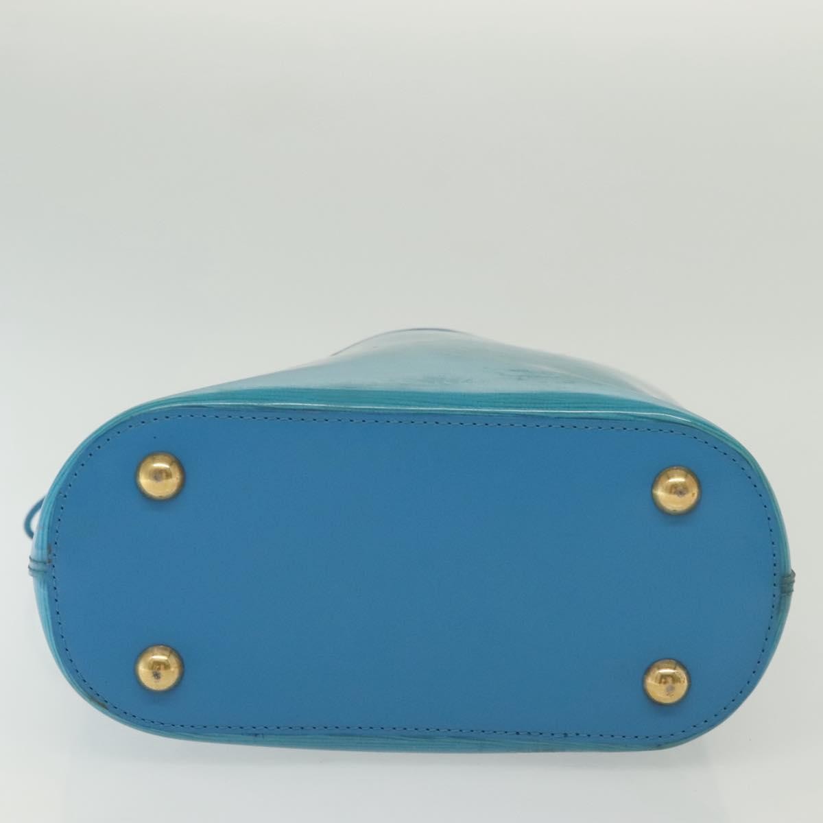 Louis Vuitton LOUIS VUITTON Epi Plage Mini Lagoon Bay Hand Bag Blue M92472 LV Authentic ep10332