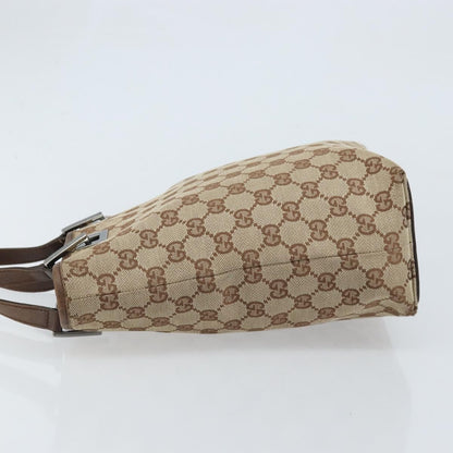 Gucci GUCCI GG Canvas Tote Bag Beige Silver 31244 Authentic LNZ092
