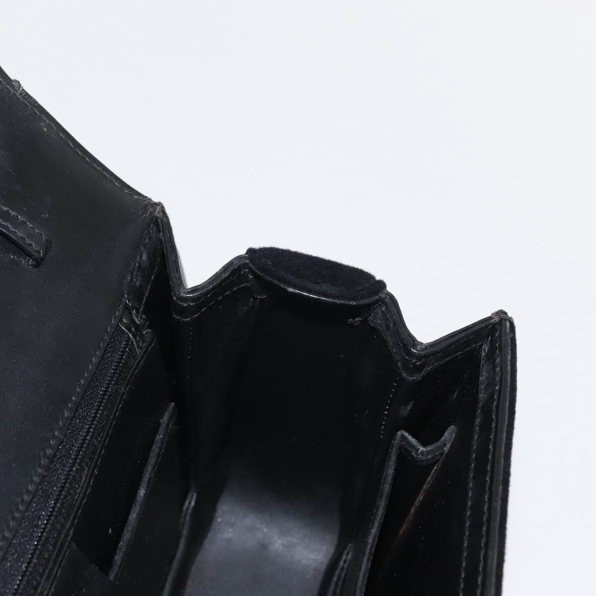 Gucci GUCCI Hand Bag Suede Black Authentic 153123