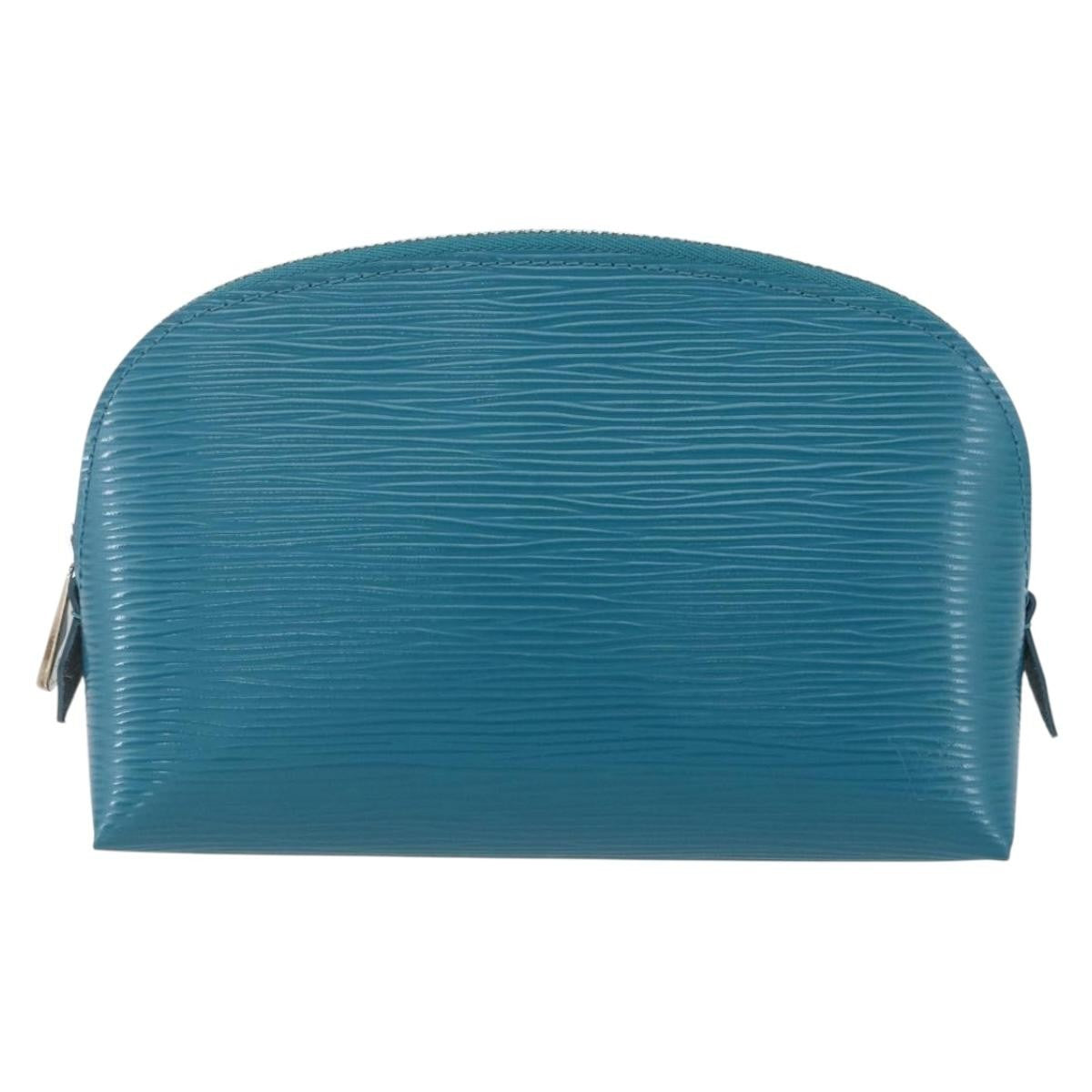 Louis Vuitton LOUIS VUITTON Epi Pochette Cosmetic Cosmetic Pouch Cyan LV Authentic 158918V Bag