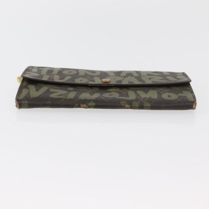 Louis Vuitton LOUIS VUITTON Graffiti Porte Monnaie Credit Wallet Khaki M92188 Authentic ARZ914 Bag