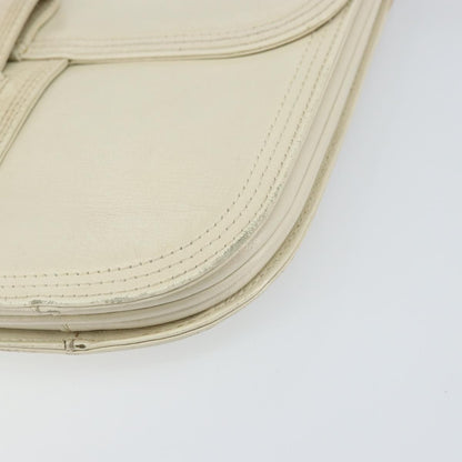 Saint Laurent SAINT LAURENT Shoulder Bag Leather White Authentic ka743