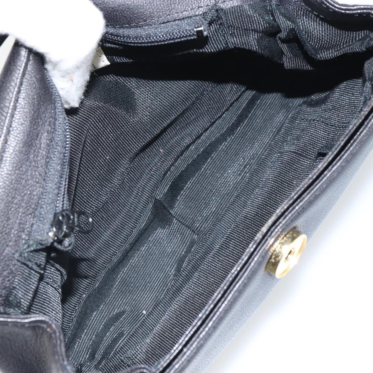 Givenchy GIVENCHY Shoulder Bag Leather Black Gold Authentic bs32977
