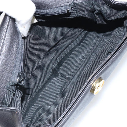 Givenchy GIVENCHY Shoulder Bag Leather Black Gold Authentic bs32977