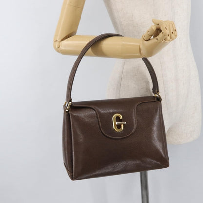 Gucci GUCCI Shoulder Bag Leather Brown Gold Authentic BAZ570