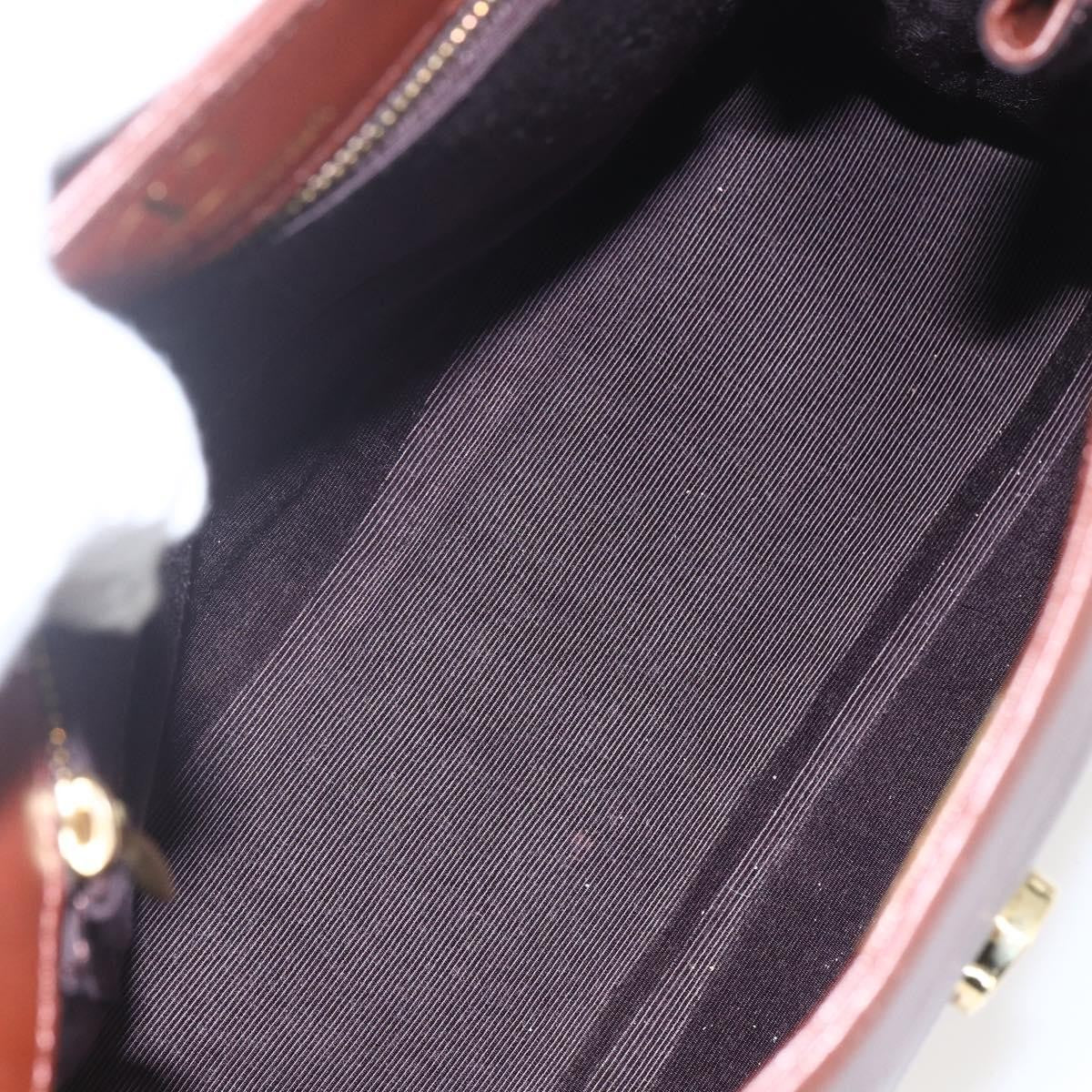 Valentino VALENTINO Hand Bag Leather 2way Brown Gold Authentic hk3311