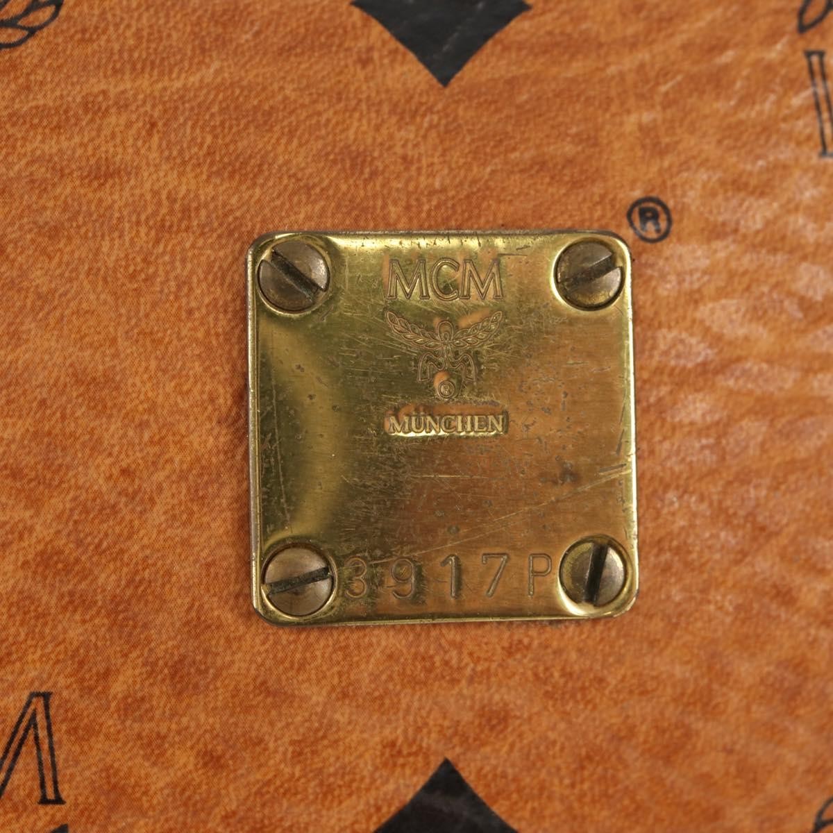 MCM MCM Logogram Vicetos Hand Bag PVC Leather 2way Brown Gold Authentic 158823