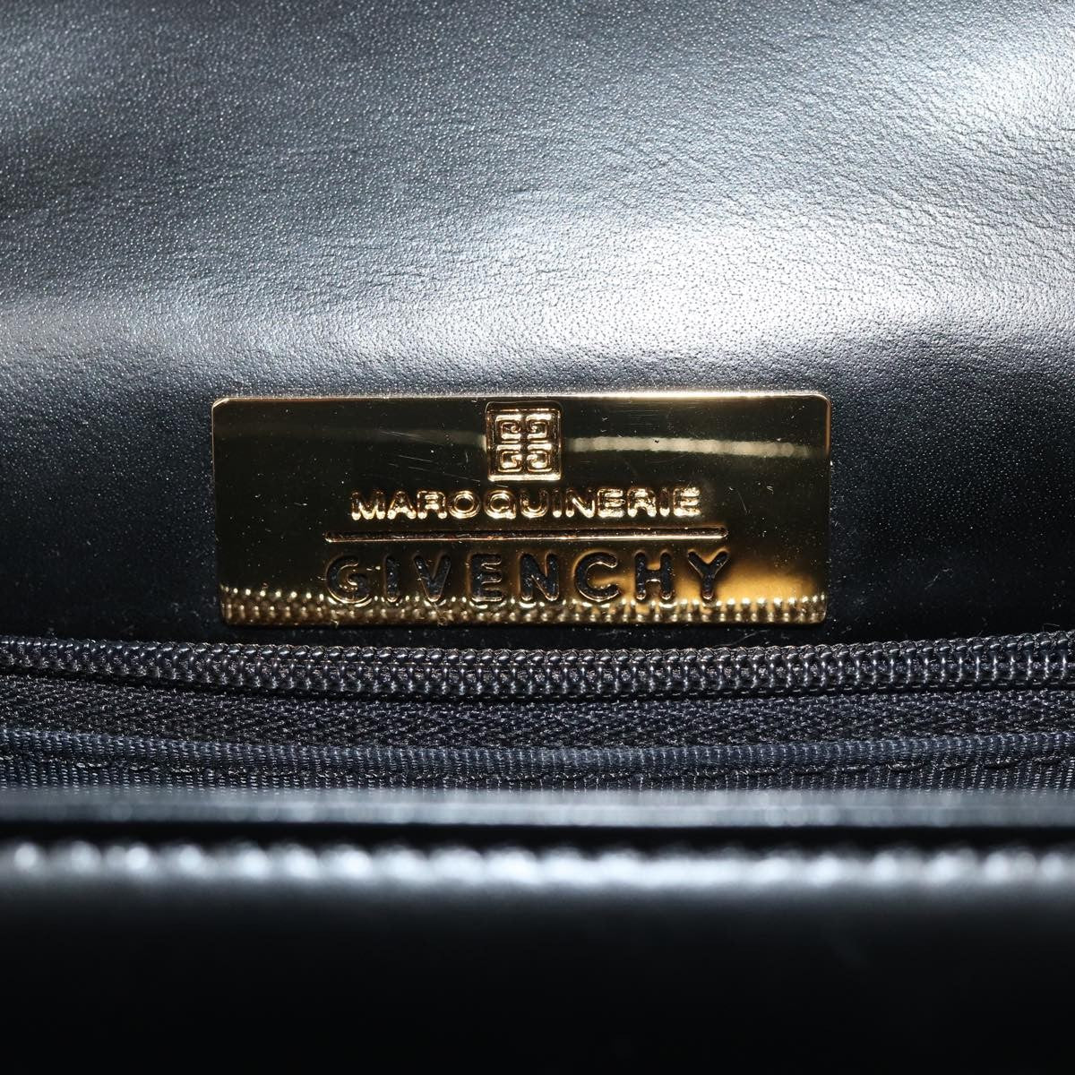 Givenchy GIVENCHY Hand Bag Leather Black Authentic am6590