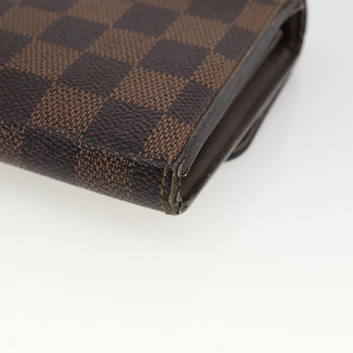 Louis Vuitton LOUIS VUITTON Damier Ebene Portefeuille Sistina Long Wallet N61747 Authentic bs34333 Bag