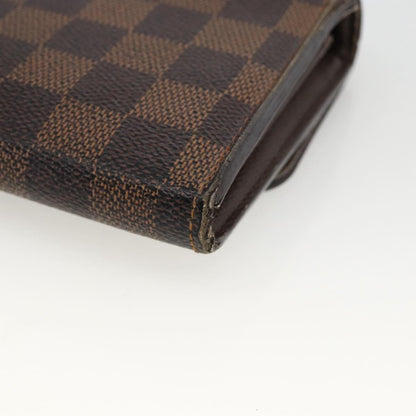 Louis Vuitton LOUIS VUITTON Damier Ebene Portefeuille Sistina Long Wallet N61747 Authentic bs34333 Bag