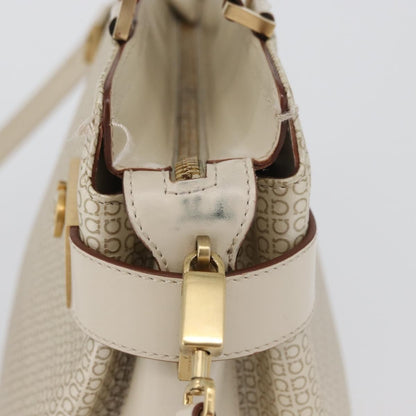 Salvatore Ferragamo Salvatore Ferragamo Gancini Hand Bag Leather 2way Ivory Gold Authentic 172181