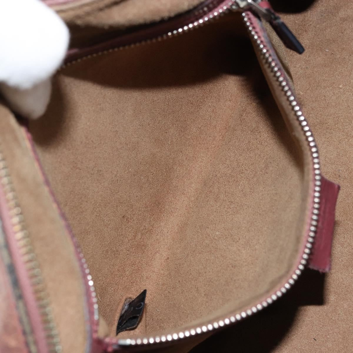 Gucci GUCCI GG Supreme Boston Bag PVC Beige Silver 409529 Authentic ep14278