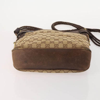 Gucci GUCCI GG Canvas Shoulder Bag 4 Set Black Beige Authentic 178854