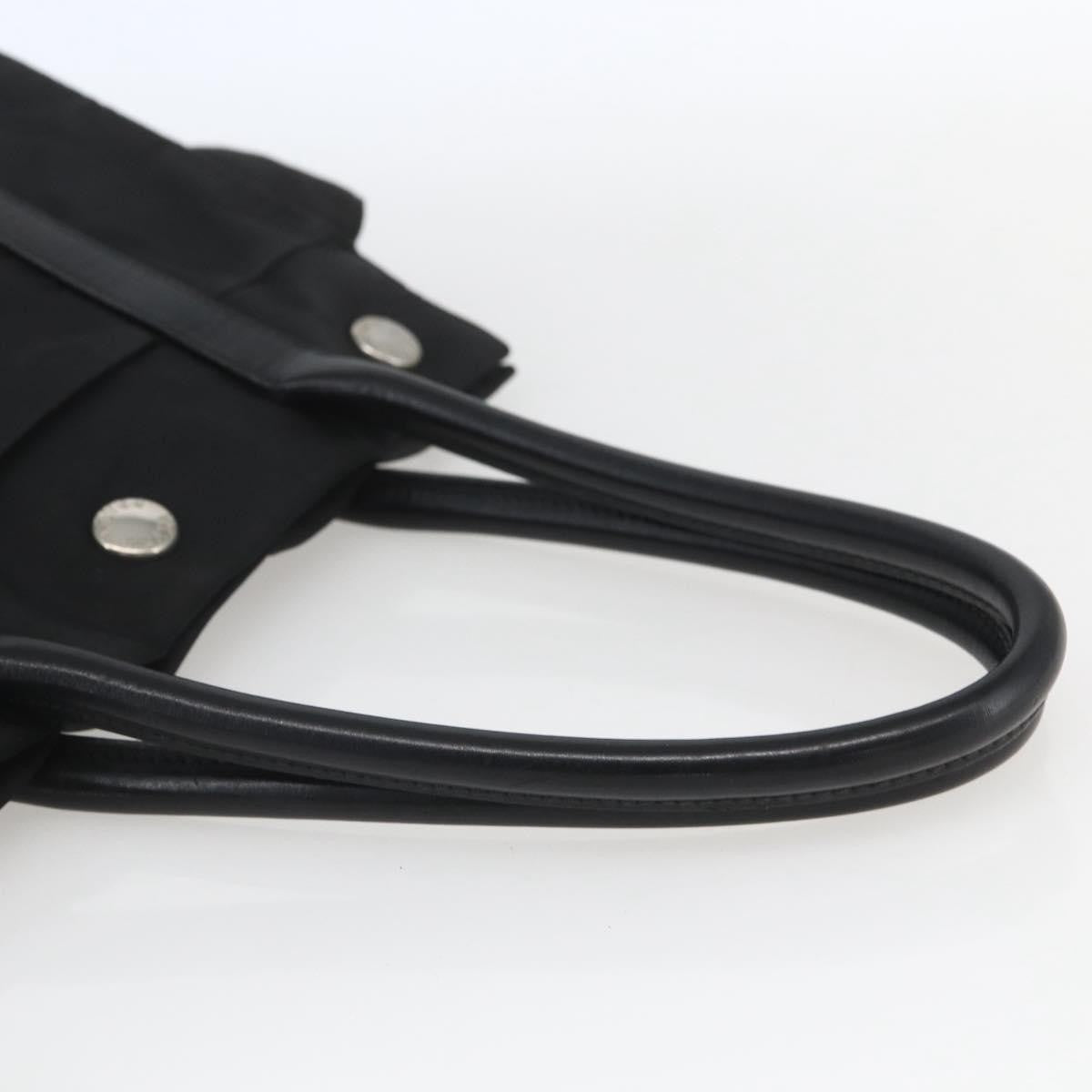 Prada PRADA Hand Bag Nylon Black Silver Authentic 153784