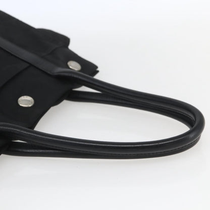 Prada PRADA Hand Bag Nylon Black Silver Authentic 153784