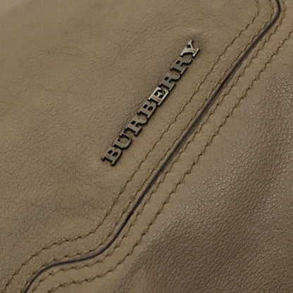Burberry BURBERRY Shoulder Bag Leather Beige Authentic 119364