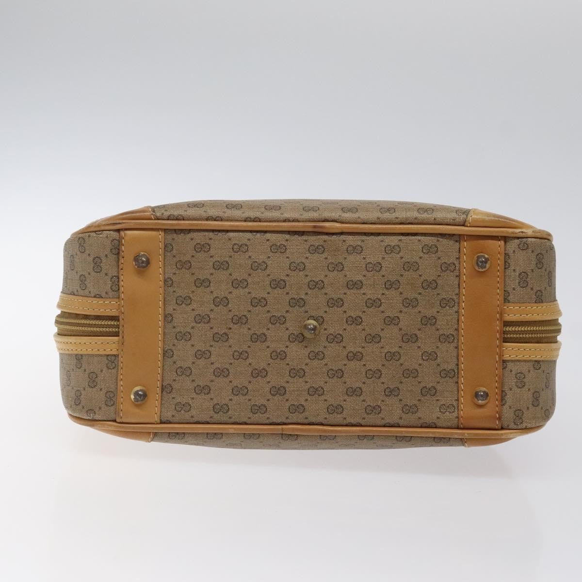 Gucci GUCCI Micro GG Supreme Hand Bag PVC Beige Gold 000 39 0030 Authentic BA2146